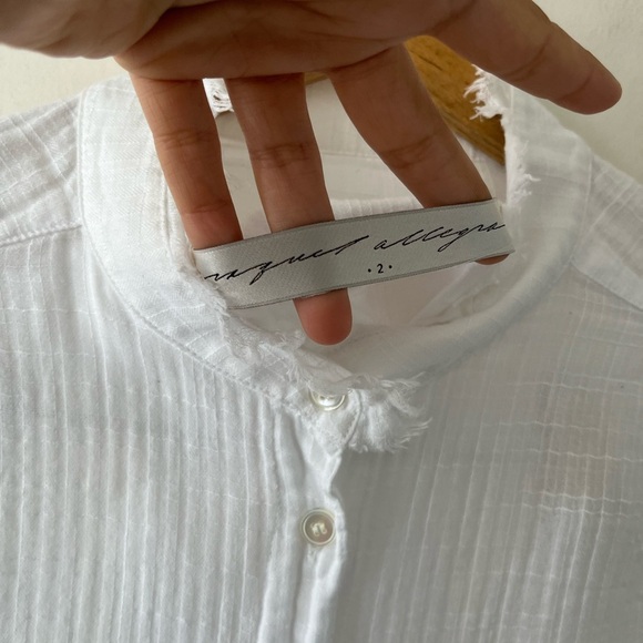 Raquel Allegra Shirred Blouse - Washed White size 2 - Picture 11 of 16